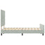 Box spring seng med hovedgærde Lysegrå 120 x 190 cm Fløjl