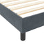 Box spring seng med hovedgærde Mørkegrå 120 x 190 cm Fløjl