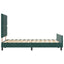 Box spring seng med hovedgærde Mørkegrøn 120 x 190 cm Fløjl