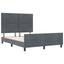 Box spring seng med hovedgærde Mørkegrå 160 x 200 cm Fløjl
