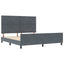 Box spring seng med hovedgærde Mørkegrå 180 x 200 cm Fløjl