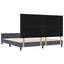 Box spring seng med hovedgærde Mørkegrå 180 x 200 cm Fløjl