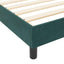 Box spring seng med hovedgærde Mørkegrøn 180 x 200 cm Fløjl