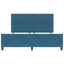 Box spring seng med hovedgærde Mørk blå 180 x 200 cm Fløjl