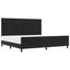 Box spring seng med hovedgærde Sort 200 x 200 cm Fløjl
