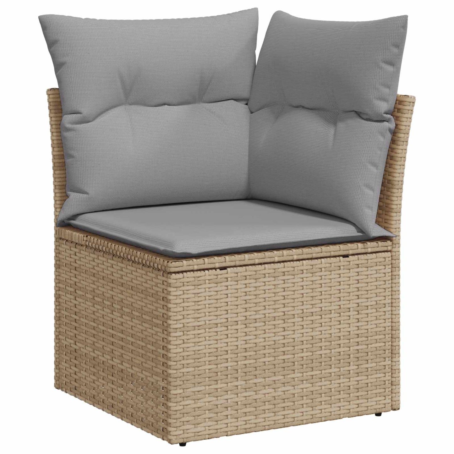 Havesofa Sæt 7 pcs 6-Seater Beige og grå polyrattan