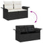 Havesofa Sæt 8 stk. Sort og Cream polyrattan