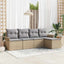 Havesofa Sæt 5 stk. Beige polyrattan