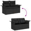 Havesofa Sæt 5 stk. Sort polyrattan