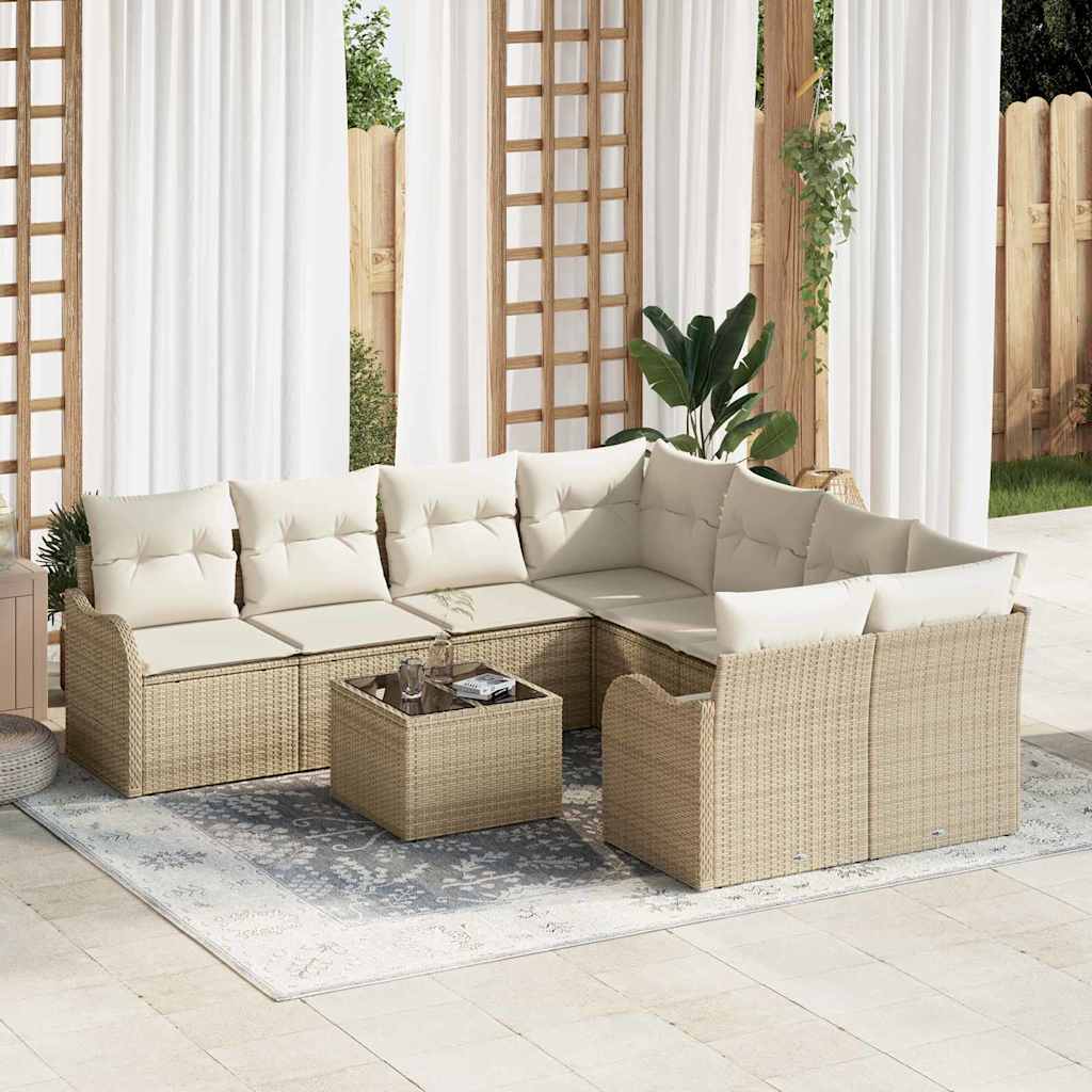 Havesofa Sæt 9 stk. 8-Antal sæder Beige og creme