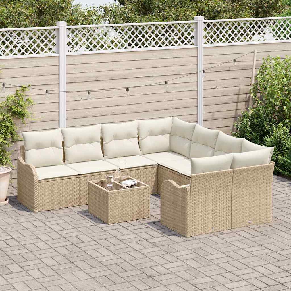Havesofa Sæt 9 stk. 8-Antal sæder Beige og creme