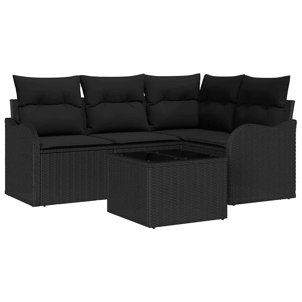 Havesofa Sæt 5 stk. Beige polyrattan