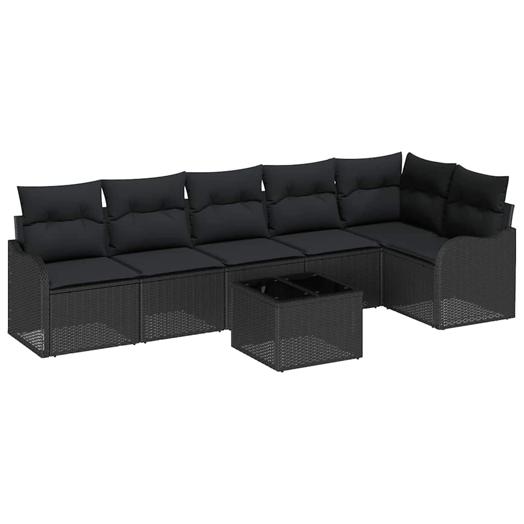 Havesofa Sæt 7 stk. Beige polyrattan