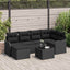 Havesofa Sæt 7 stk. Sort polyrattan