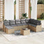 Havesofa Sæt 9 stk. Beige og lys grå polyrattan