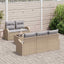 Havesofa Sæt 6 stk. 5-Antal sæder Beige og grå polyrattan