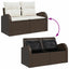 Havesofa Sæt 9 stk. 8-Antal sæder Brun og Creme polyrattan