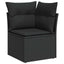 Sofa Sæt 9 stk. 8-Antal sæder Sort polyrattan