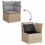 Havesofa Sæt 7 stk. Beige og lysegrå polyrattan
