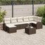 Sofa Sæt 8 stk. Brun polyrattan