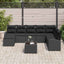 Sofa Sæt 9 stk. Sort polyrattan