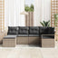 Sofa Sæt 6 stk. Grå polyrattan
