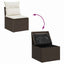 Havesofa Sæt 10 stk. Brun og Creme polyrattan