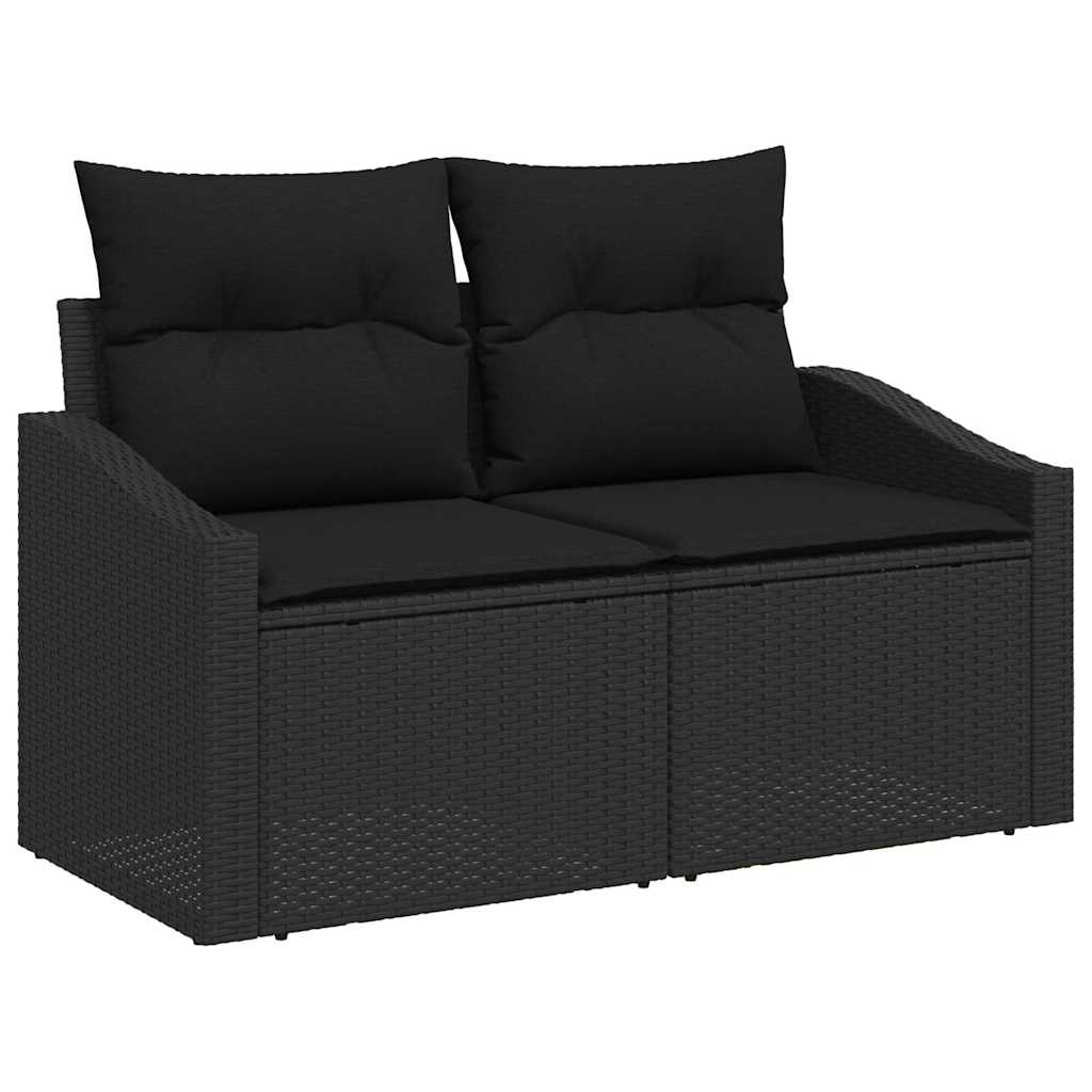 Sofa Sæt 5 stk. Sort polyrattan