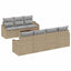 Sofa Sæt 8 stk. Beige og grå polyrattan