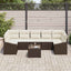 Sofa Sæt 8 stk. Brun og Creme polyrattan