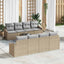 Sofa Sæt 7 stk. Beige og grå polyrattan