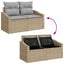 Sofa Sæt 5 stk. Beige og lys grå polyrattan