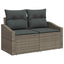Havesofa Sæt 4 stk. Grå polyrattan