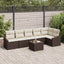 Havesofa Sæt 7 stk. Brun og Creme polyrattan