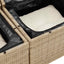 Havesofa Sæt 7 stk. Beige og hvid polyrattan