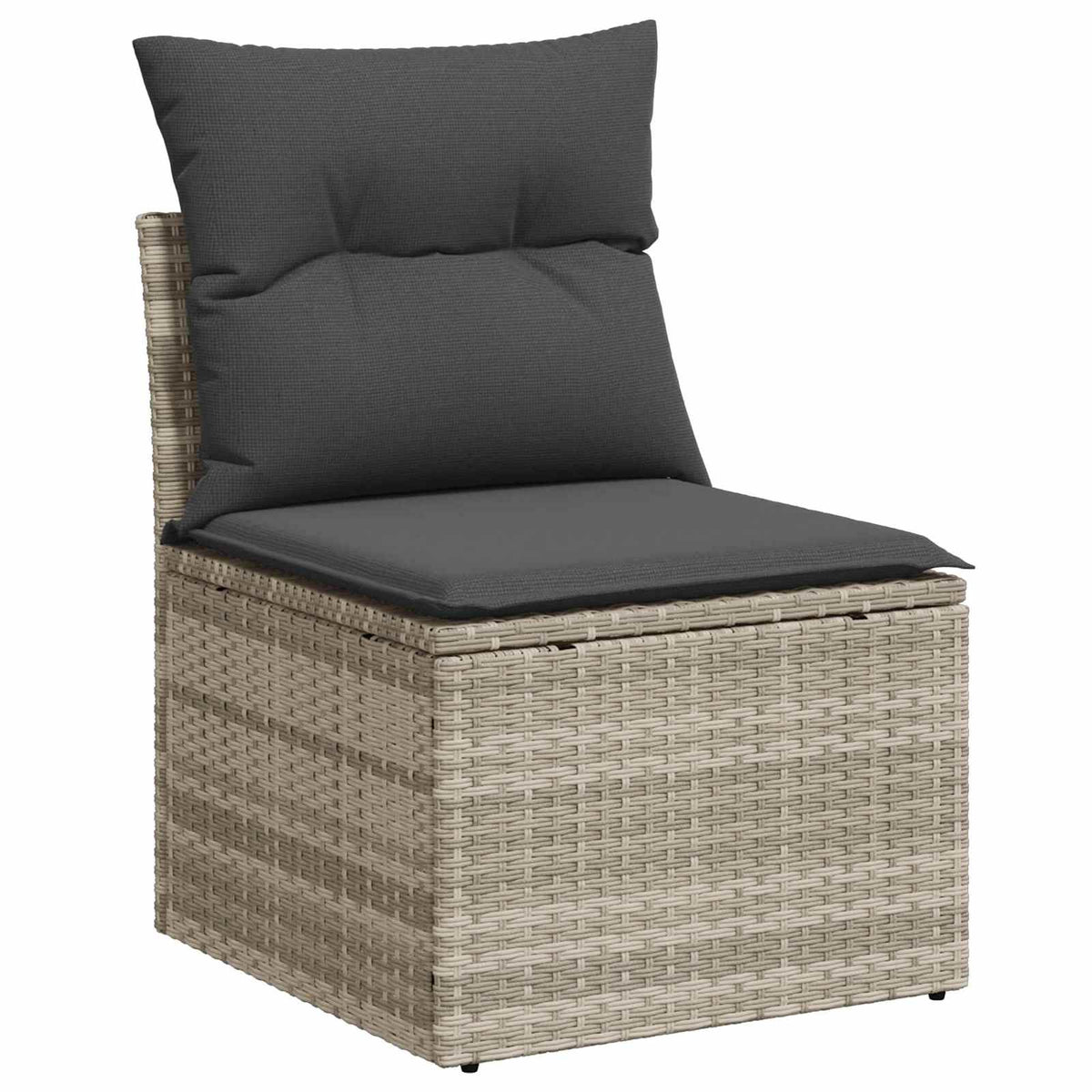 Havesofa Sæt 7 stk. Lysegrå polyrattan