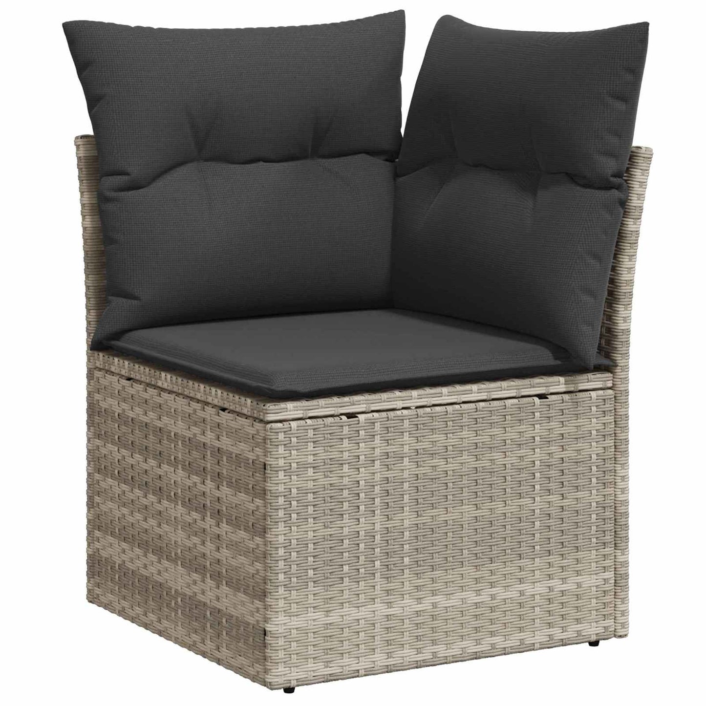 Havesofa Sæt 7 stk. Lysegrå polyrattan