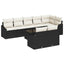 Havesofa Sæt 9 stk. Brun og Creme polyrattan