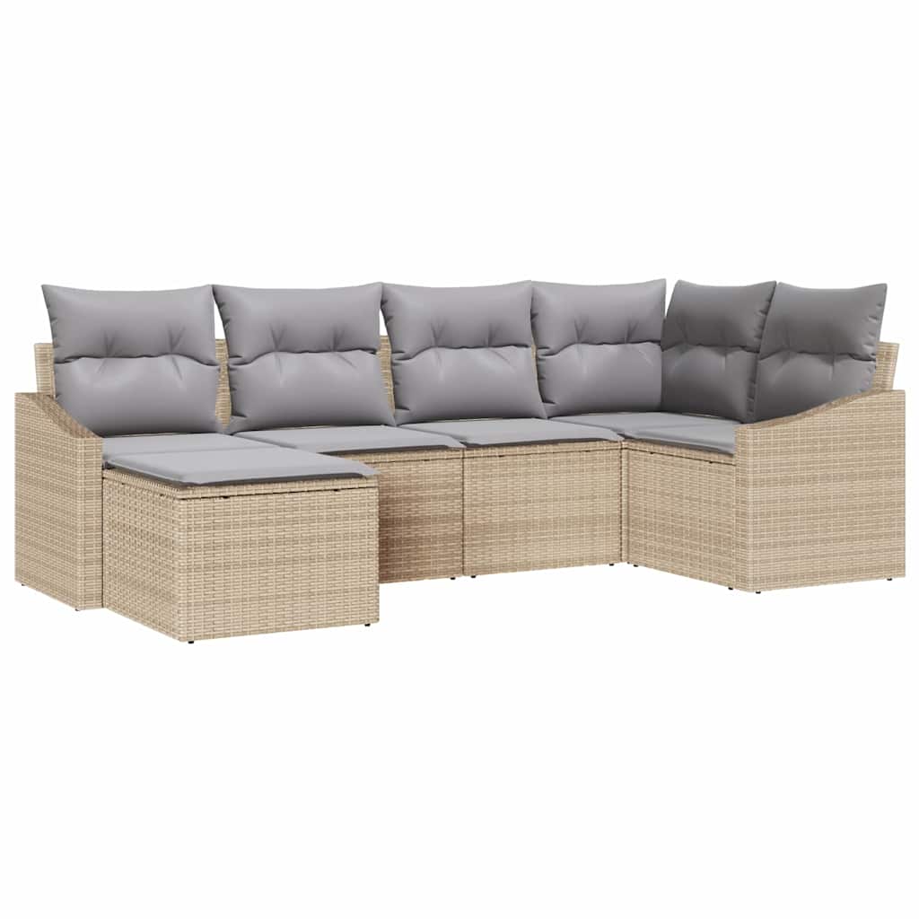 Have Spisebordssæt 6 stk. Beige og lys grå
