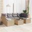 Havesofa Sæt 8 stk. Beige og grå polyrattan
