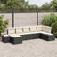 Havesofa Sæt 7 stk. Sort polyrattan