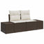 Havesofa Sæt 9 stk. 8-Antal sæder Brun og Creme Polyrattan