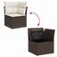 Havesofa Sæt 10 stk. 9-Antal sæder Brun og Creme Polyrattan