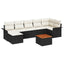 Havesofa Sæt 8 stk. Sort og Cream polyrattan