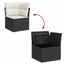 Havesofa Sæt 9 stk. Sort og Cream polyrattan