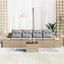 Havesofa Sæt 5 stk. Beige og lys grå polyrattan