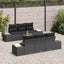 Havesofa Sæt 7 stk. Sort polyrattan