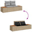 Havesofa Sæt 4 stk. Beige og lys grå Poly Rattan
