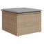 Havesofa Sæt 6 stk. 5-Antal sæder Beige og lys grå Polyrattan