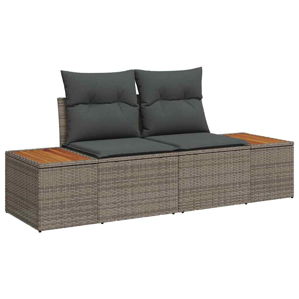 Havesofa Sæt 9 stk. 8-Antal sæder Grå Polyrattan